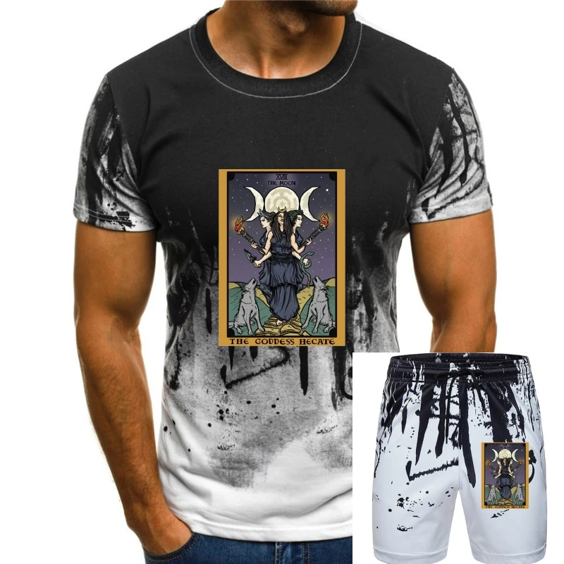 

Triple Moon Goddess Hecate Witch Tarot Card Shirt Hekate Statue Witchcraft Gift Fitness Tee Shirt