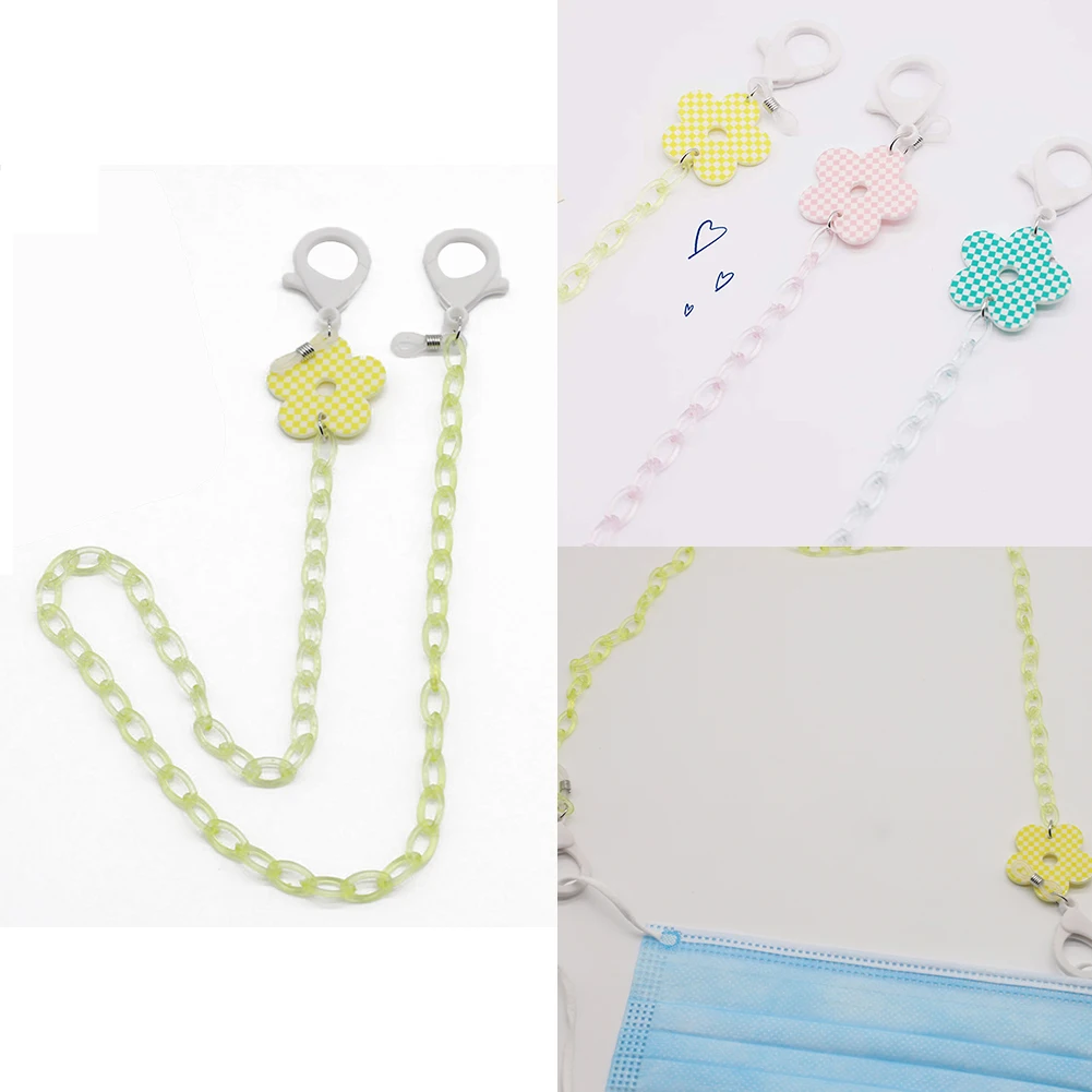 

Flower Mask Chain Elegant Eyeglass Chain Sunglasses Reading Glasses Chain Eyewear Rope Lanyards Rose Gold Glass Cord Neck Strap