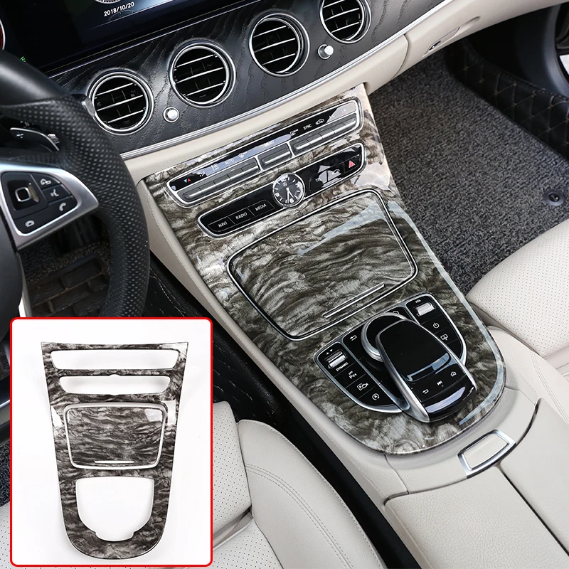 

Marble Color ABS Console Gear Panel Frame Cover Trim Stickers For Mercedes Benz W213 E Class 2016 2017 2018 Car Accessories dd