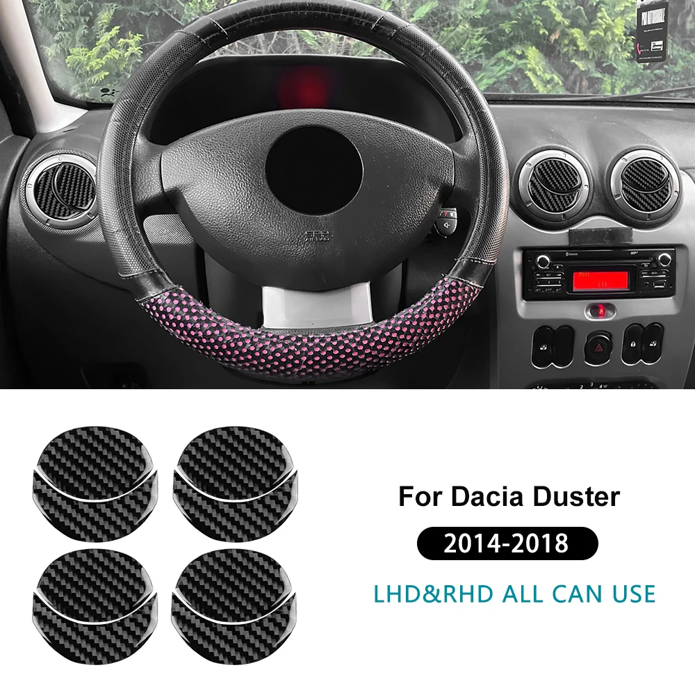 

Для Dacia Duster 2014 2015 2016 2017 2018 Настоящая мягкая наклейка из углеродного волокна LHD RHD Автомобильное центральное управление накладкой на воздуховыпускное отверстие аксессуары
