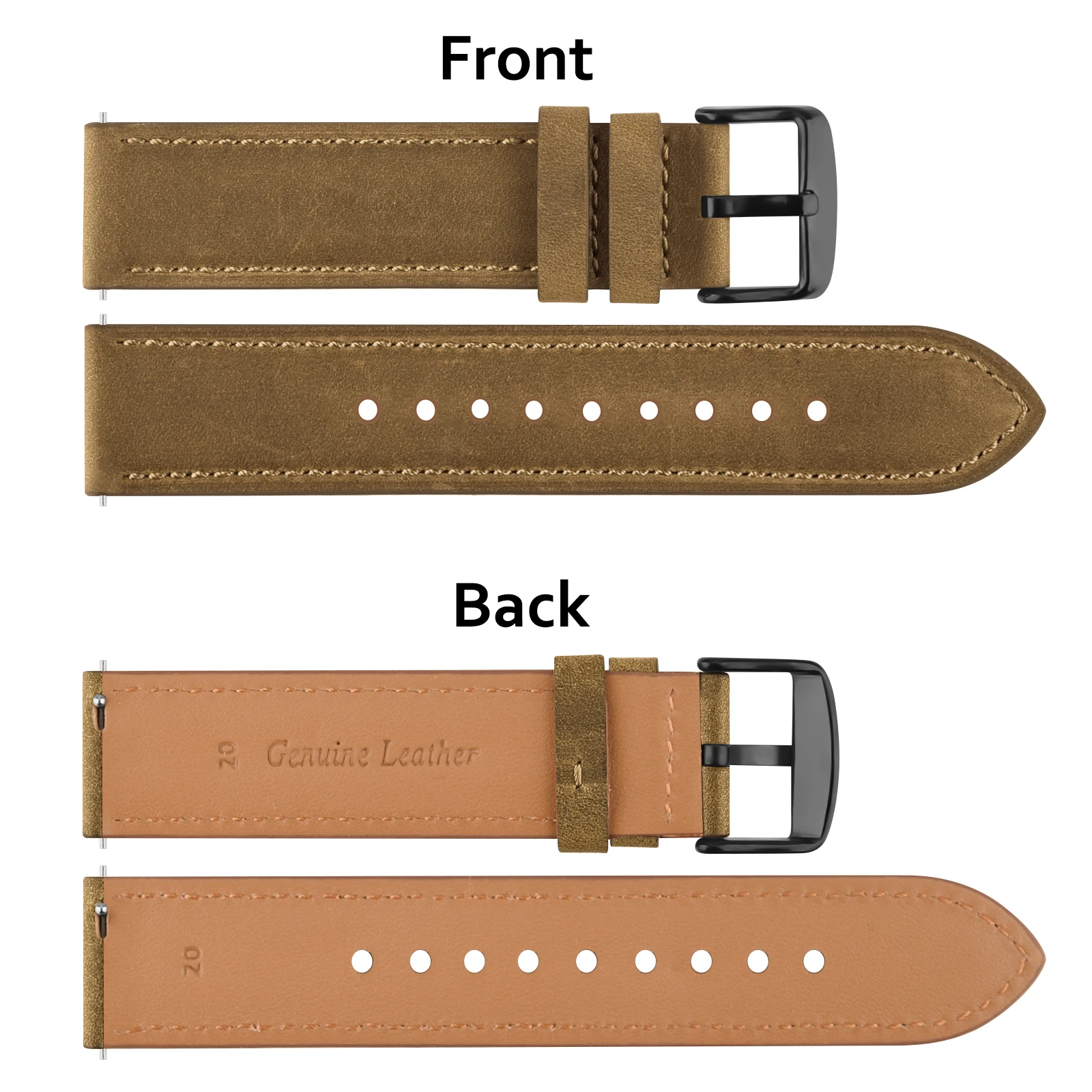 20mm 100% Leather Watch Strap For Samsung Watch 4 5 40mm 44mm Bracelet For Samsung Galaxy Watch 4 Classic 42mm 46 Band Wristband
