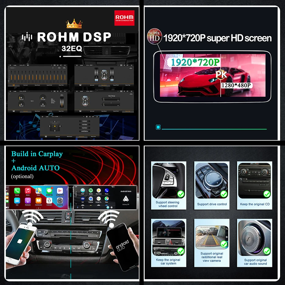Автомагнитола 2 din 10 25 дюйма android 12 GPS-навигация для BMW X1 E84 2009-2015 CarPlay стерео