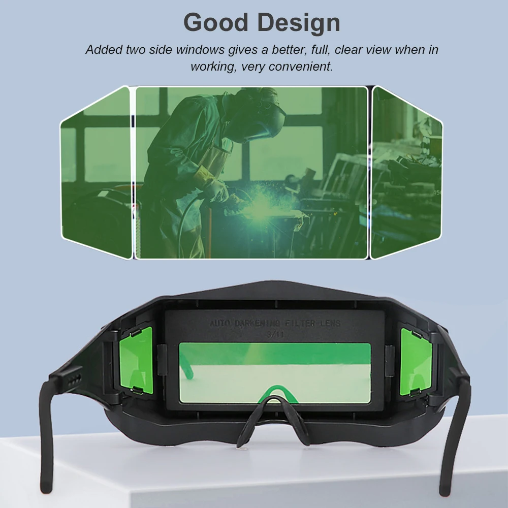 

Safety Glasses Welder Glasses Eye Protection LCD Dimming PP+PC Parts Solar