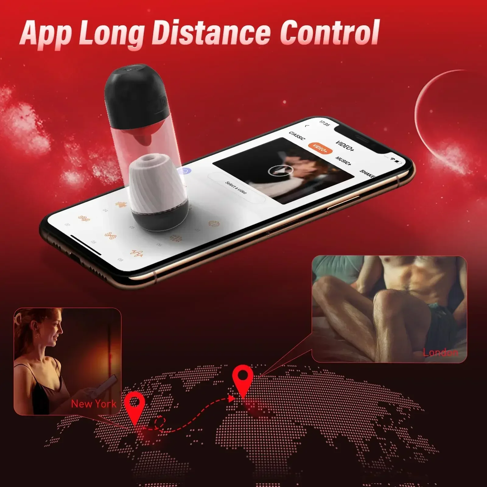 Автоматическая мужская чашка для мастурбации с управлением через приложение