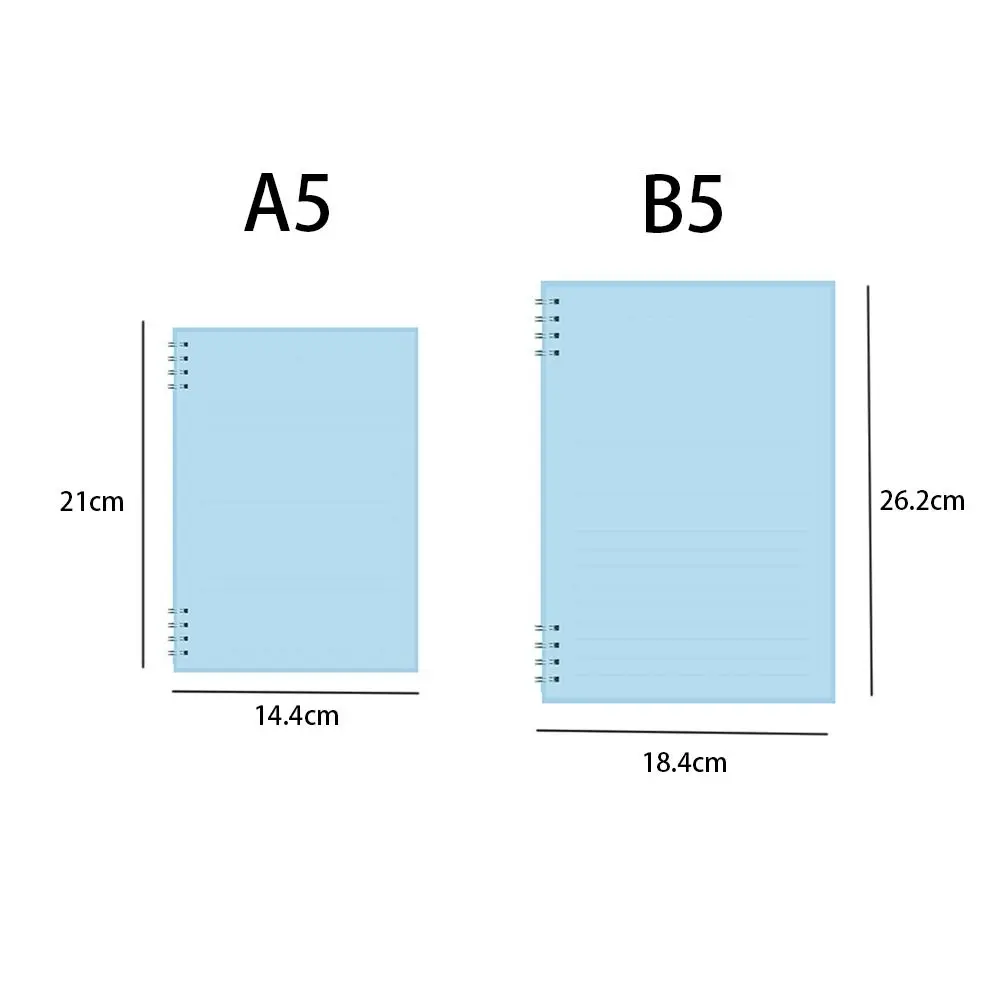 Блокнот со спиралью с утолщенной катушкой горизонтальная линия ежедневная