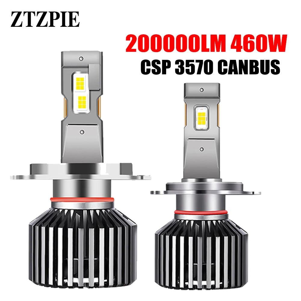 

ZTZPIE 6000K HB3 HB4 9005 9006 H1 H7 H4 H11 9012 Bulb Canbus Led Lamp CSP 3570 Power Car Headlight Light 460W 200000LM 2pcs