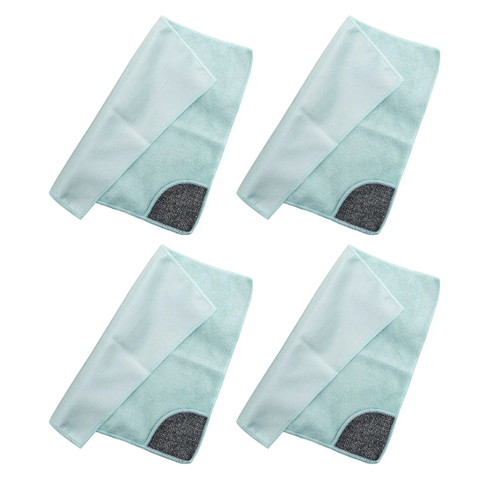 

4pcs Kitchen Dishcloth Non-Oily Dish Wash Cloths Kitchen Cleaning Dishcloth