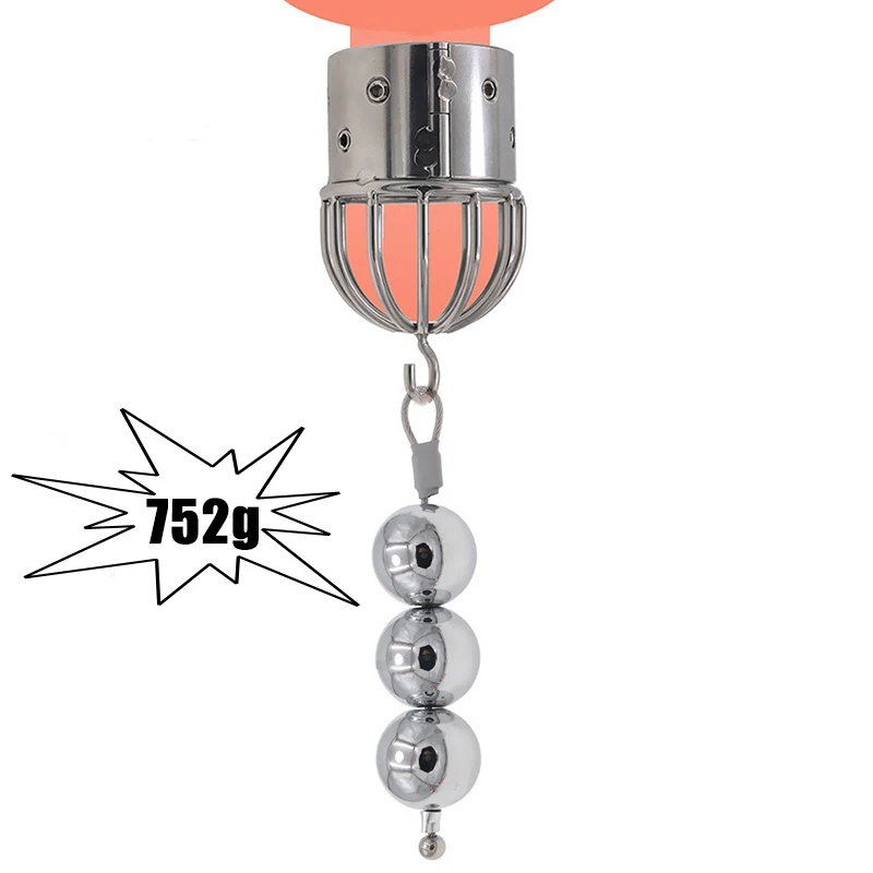 

752g Spike Penis Rings Heavy Ball Pendent Sex Toys For Men Masturbators Metal Weight Ball Bdsm Cock Scrotum Male Training Device