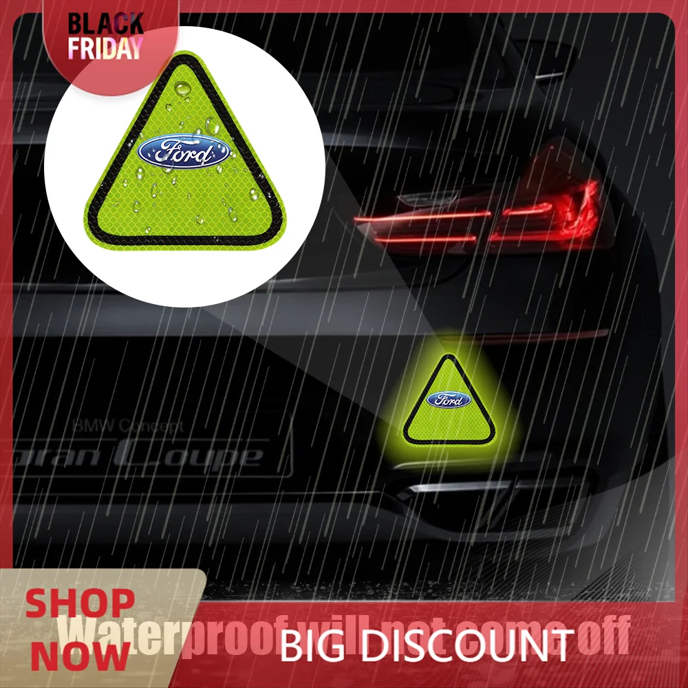 Светоотражающая предупреждающая наклейка с логотипом автомобиля задняя на