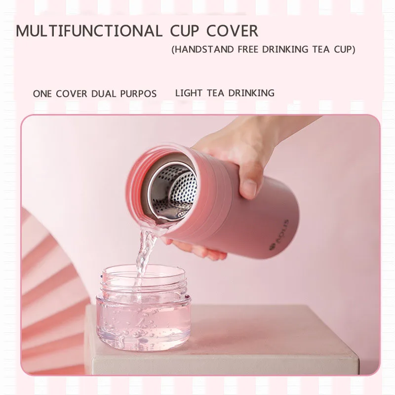 Новая модная кружка для воды красный термос с сеткой удобная Невидимая ручка