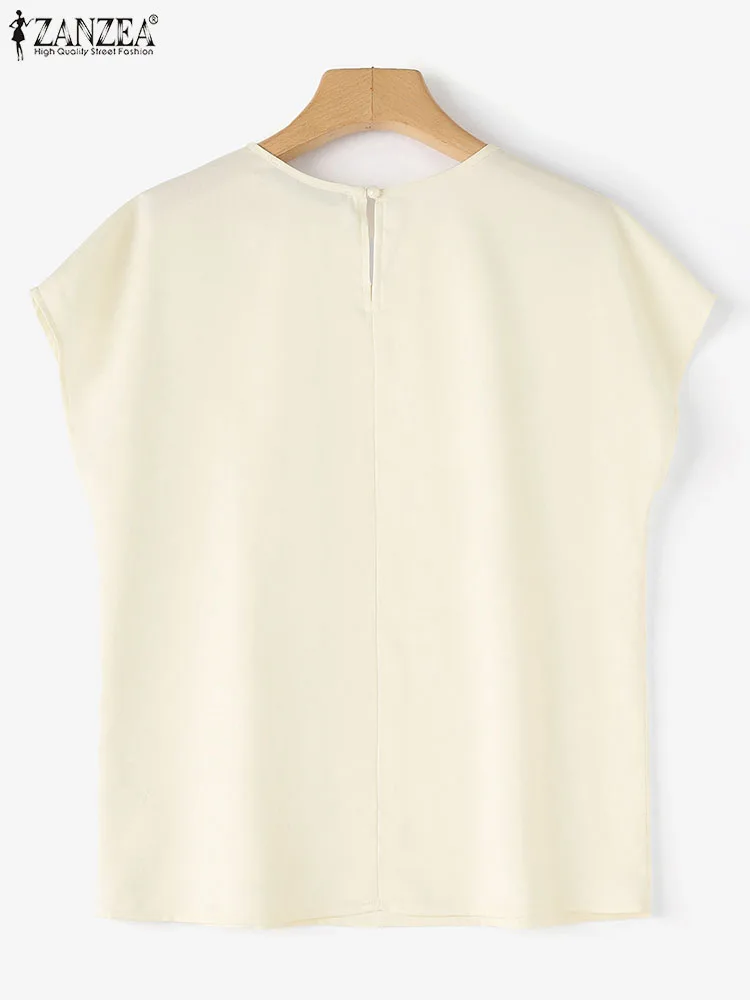 Винтажные топы ZANZEA на пуговицах в виде лягушки женская блузка Корейская