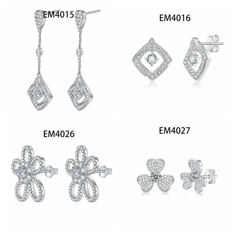 

Серьги-гвоздики из серебра 925 пробы с муассанитом 4 мм 0,3 карата