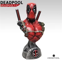 33Cm Marvel Movie Series X-Men 1/2 Deadpool Bust Statue Resin Collection Model Toy Figural Periphery Ornaments Desktop Toys