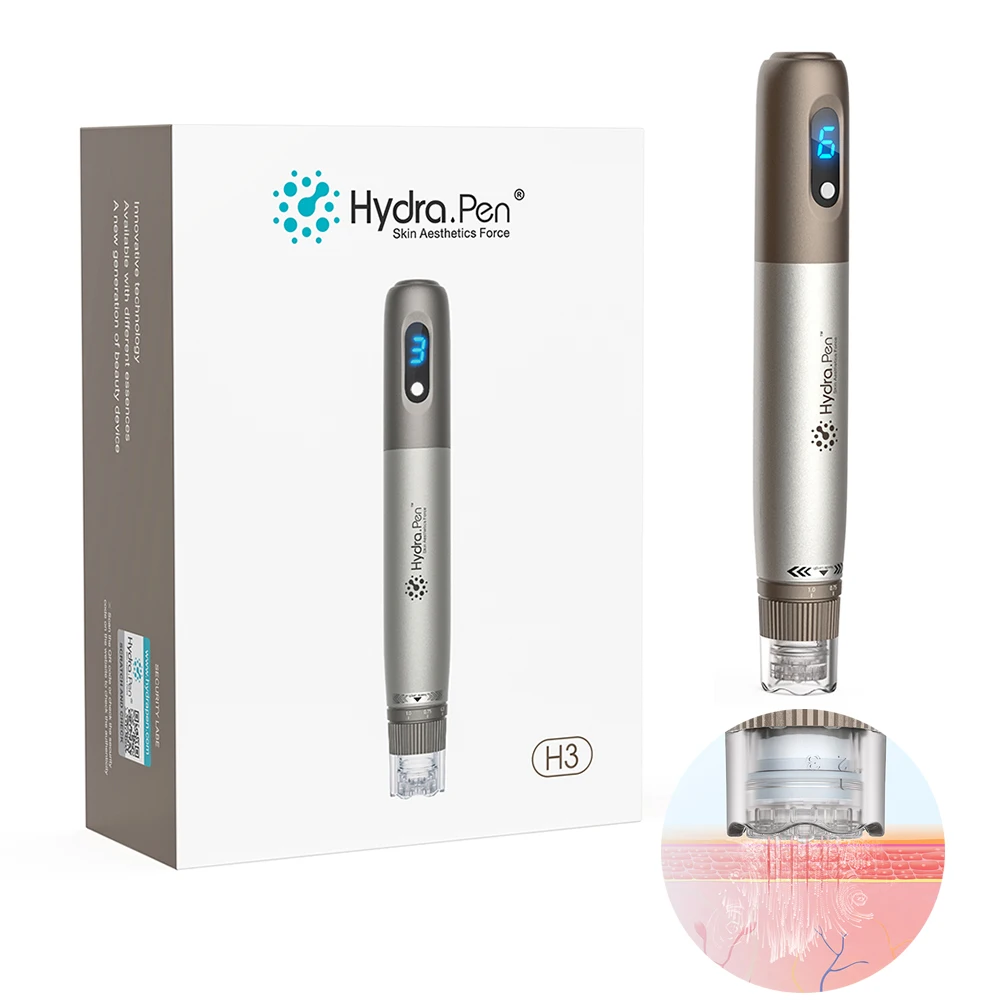 

Professional Hydra.Pen H3 Wireless Microneedling With 2Pcs Needles Cartridges Derma Rolling Microneedle Skin Care Beauty Device