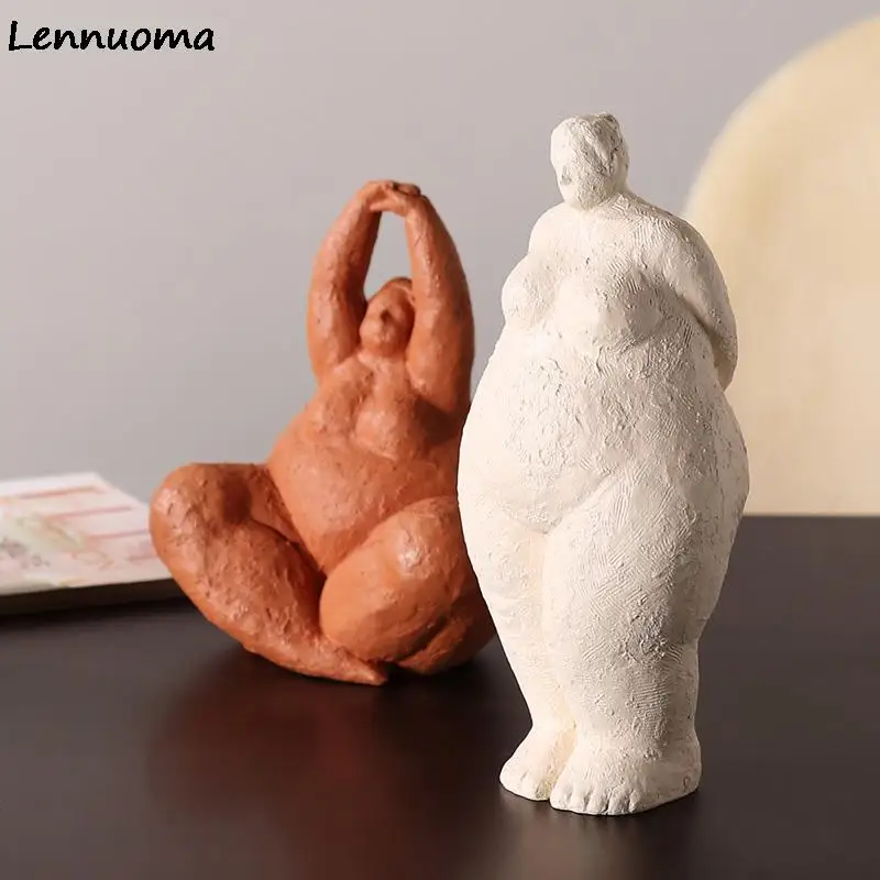 Фигурки Lennuoma с абстрактными полными леди винтажная женская статуя настольное