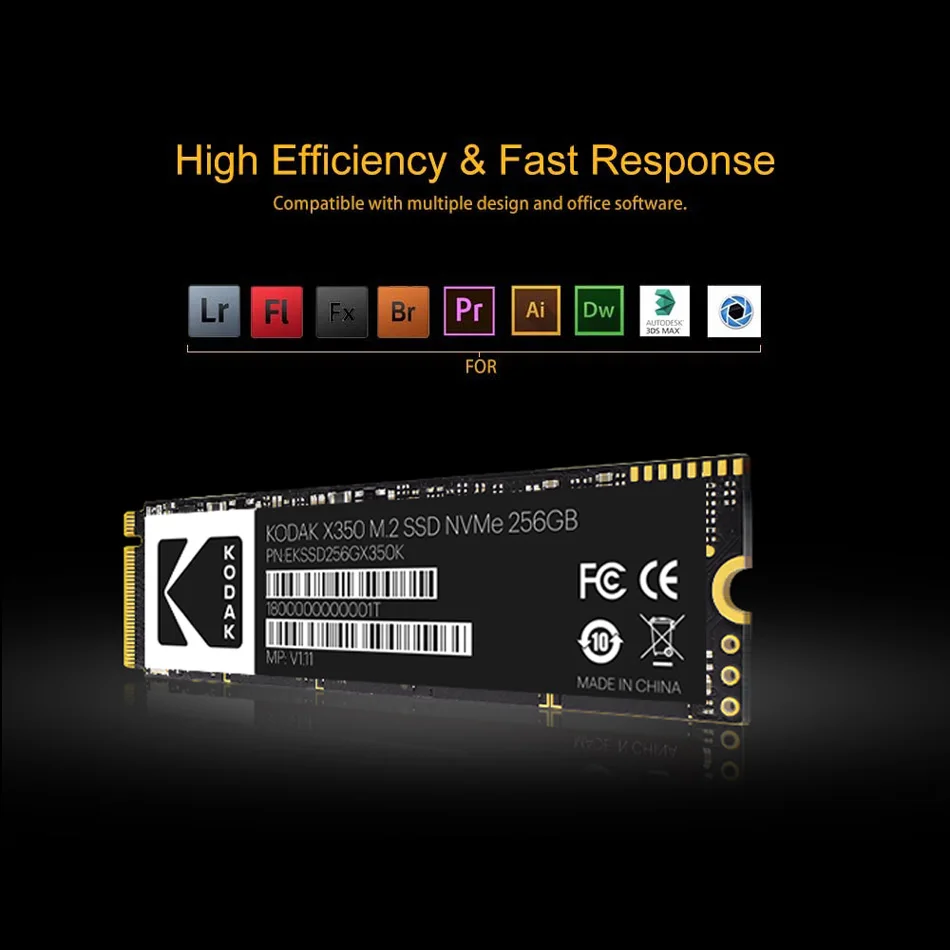 Твердотельный накопитель Kodak X350 SSD 128 ГБ 256 Гб PCIe NVME жесткие диски 512 твердотельный
