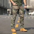 Мужские тактические брюки, ветрозащитные дышащие камуфляжные брюки-карго Ripstop, износостойкие бриджи с несколькими карманами
