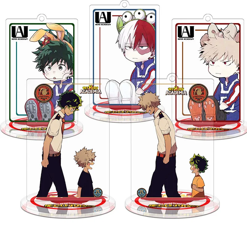 

Popular Japan Anime My Hero Academia Cosplay Stand Acrylic Figure Midoriya Izuku Bakugou Katsuki DIY Model Plate Desk Decor Prop
