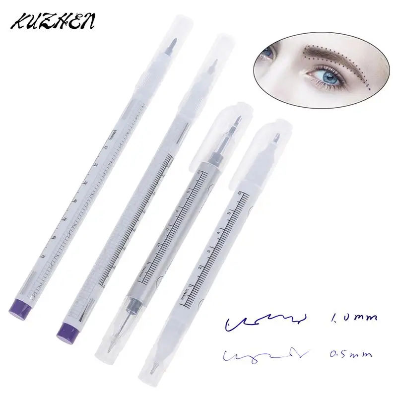 

2pcs Skin Marker Pen Sterile Eyelash Extension Fixed Point Marker Pen Skin Positioning Marker For Tattoo Eyelash Grafting Tool