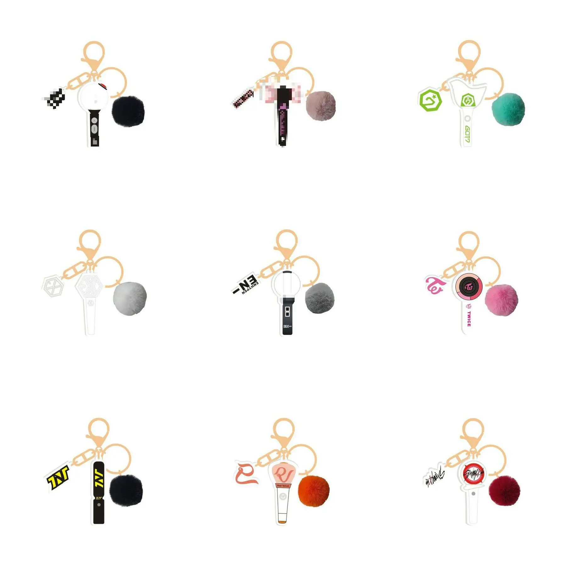 

K-POP New Boys Group New Acrylic Backpack Zipper Keychain Cartoon Doll Exquisite Decorative Accessories Toy Gift SUGA JIMIN JK V