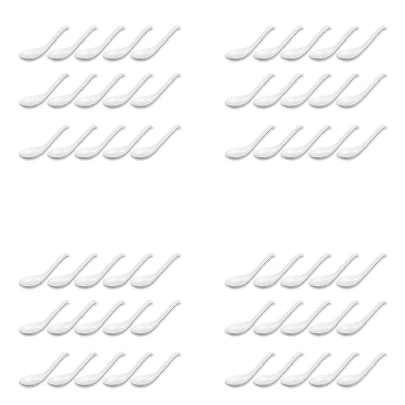 

Суповые ложки, 60 шт., японские стандартные китайские азиатские суповые ложки с длинной ручкой для ресторанов