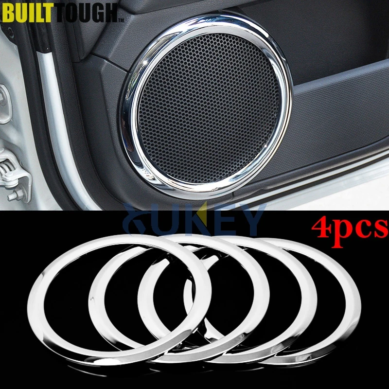 

4 шт. для Dodge Caliber 2006-2012, автомобильная дверная аудио полка, хромированная крышка динамиков, накладка, рамка для подводного динамика, декоративные аксессуары