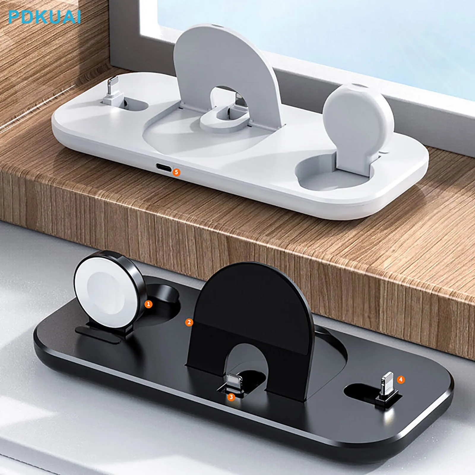 

3 in 1 Wireless Charger Foldable Fast Charging Station for iPhone 14 13 12 11 Pro Max X XS XR 8 Plus Apple Watch 8 7 Airpods Pro