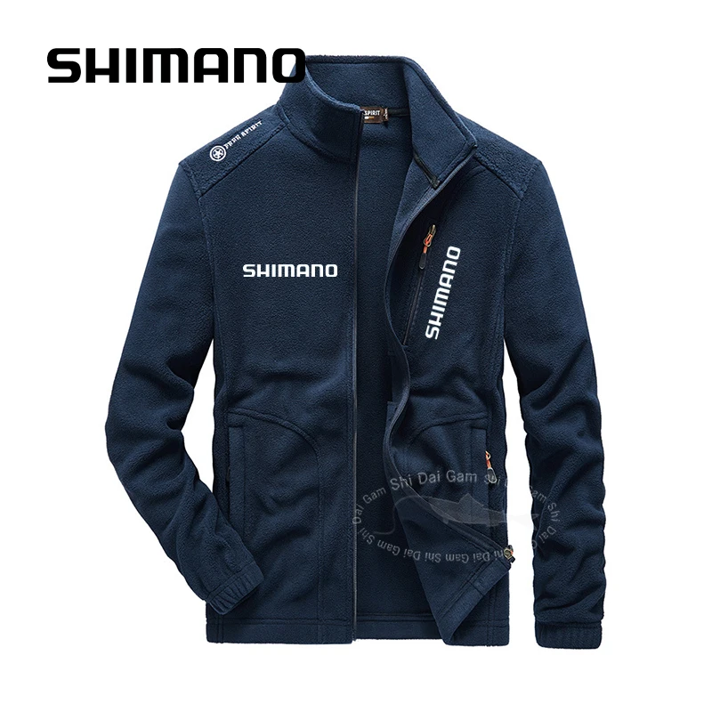 

Мужская теплая флисовая куртка на молнии, с несколькими карманами