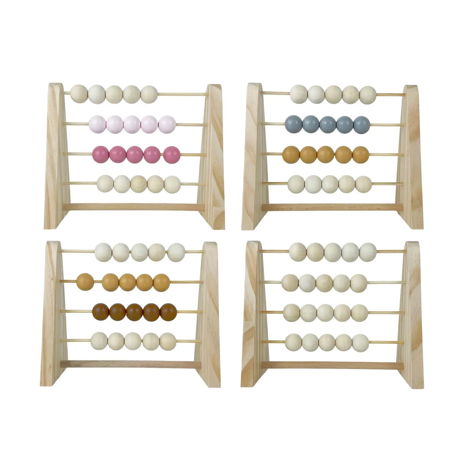 

Wooden Abacus Wooden Counting Abacus Addition and Subtraction Math Toys Multi Color Beads for 3 4 5 Year Old Preschool Kids
