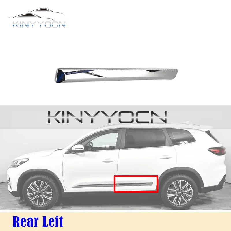 

Для Chery Tiggo 8 2018 19 20, хромированная Декоративная полоса для передней и задней двери, полоска для бампера против царапин, протектор для отделки