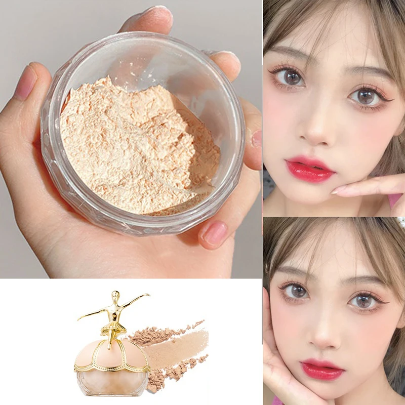 Ballet Small Gold Statue Finishing Powder Waterproof and Sweatproof Makeup Long Lasting Oil Control  Face Powder Free Shipping