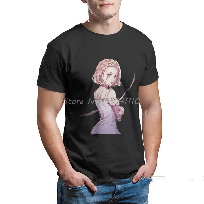 

Beauty JOJO's Bizarre Adventure T Shirt Punk Cloth Print Cool Graphic TShirt Homme For Men Harajuku Streetwear