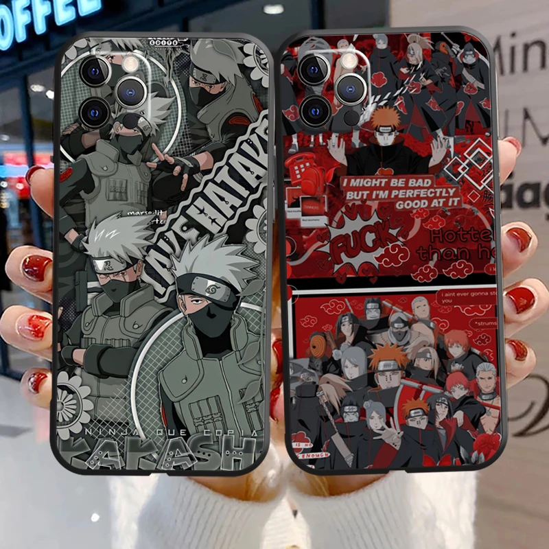 

Naruto Japanese Anime Phone Cases For iPhone 11 12 Pro MAX 6S 7 8 Plus XS MAX 12 13 Mini X XR SE 2020 Soft TPU Carcasa Funda