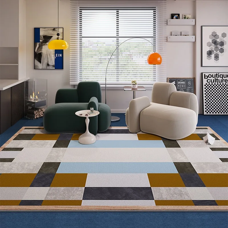 Минималистичный геометрический ковер для гостиной, ковер с допамином, ковер для спальни, красочное искусство, современное украшение, ковер, легко в уходе, учебные коврики антони фалат современное польское искусство