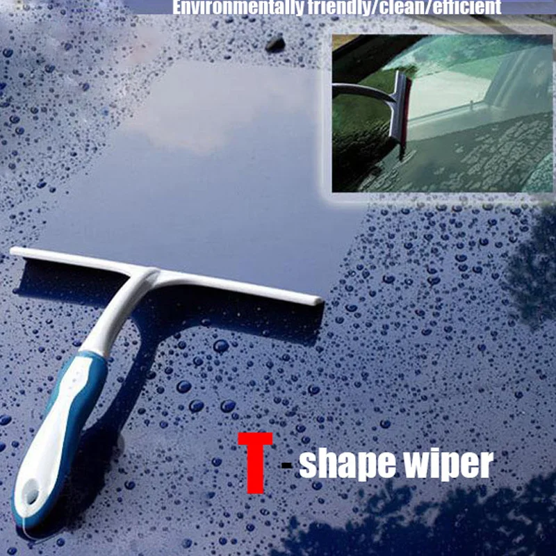 

Car Manual Wiper Car Glass Cleaning Tool Silicone T Wiper Multifunctional Household Bathroom Mirror Can Hang Wiper Board