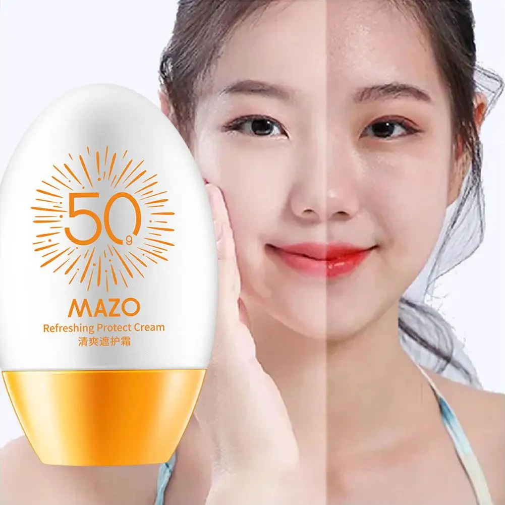 

Spf50 + увлажняющий солнцезащитный крем для защиты кожи, освежающий стойкий макияж, солнцезащитный крем для лица с УФ-защитой I0O2