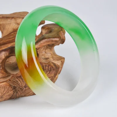 

Send Certificate Burma Jade Bangle Women Fine Jewelry Accessorie Tricolor Jadeite Myanmar Certified Jades Stone Bangles Bracelet
