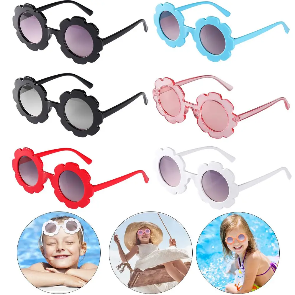 

1pc Boys And Girls Outdoor Product Trend Cool Eyewear Children Sunglasses Flower Shape Vintage Sun Glasses