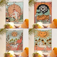 tarot tapestry the moon tarot card tapestry wall mat medieval europe mysterious tapestries wall hanging for room home decoration