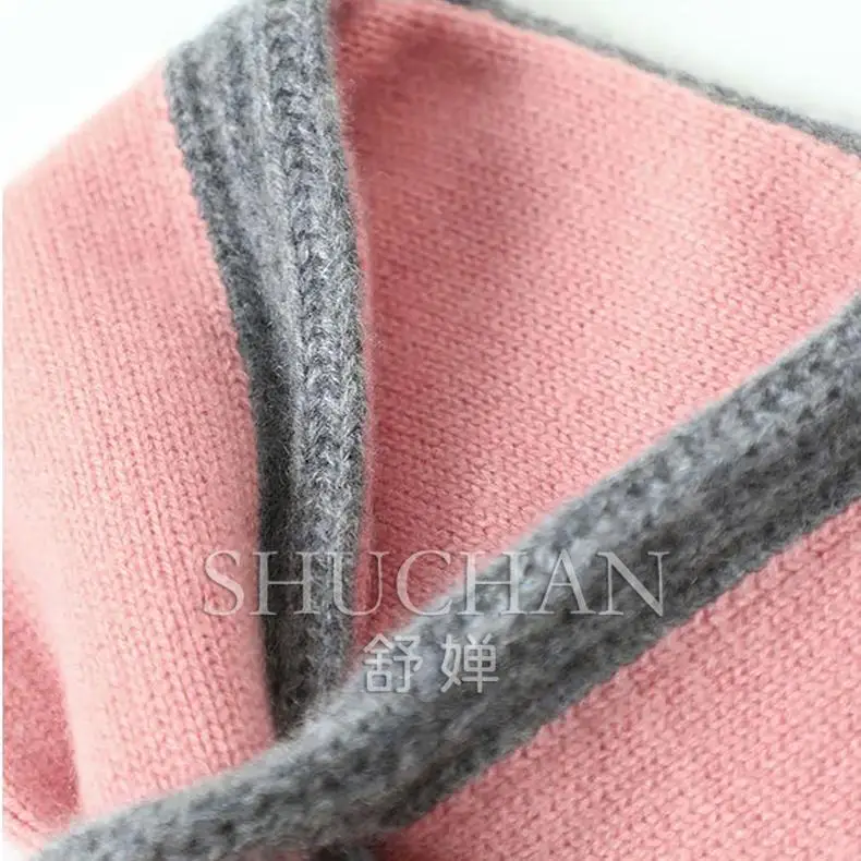 Шарф из чистого кашемира мужской и женский цветной вязаный шарф с перекрестной