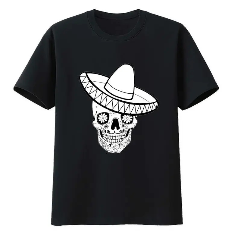 

Smoking Skull Cotton T-shirt The Weeknd Men Clothing Original Men's Shirts Y2k Clothes Kpop Tees Short-sleev Pattern Zevity Cool