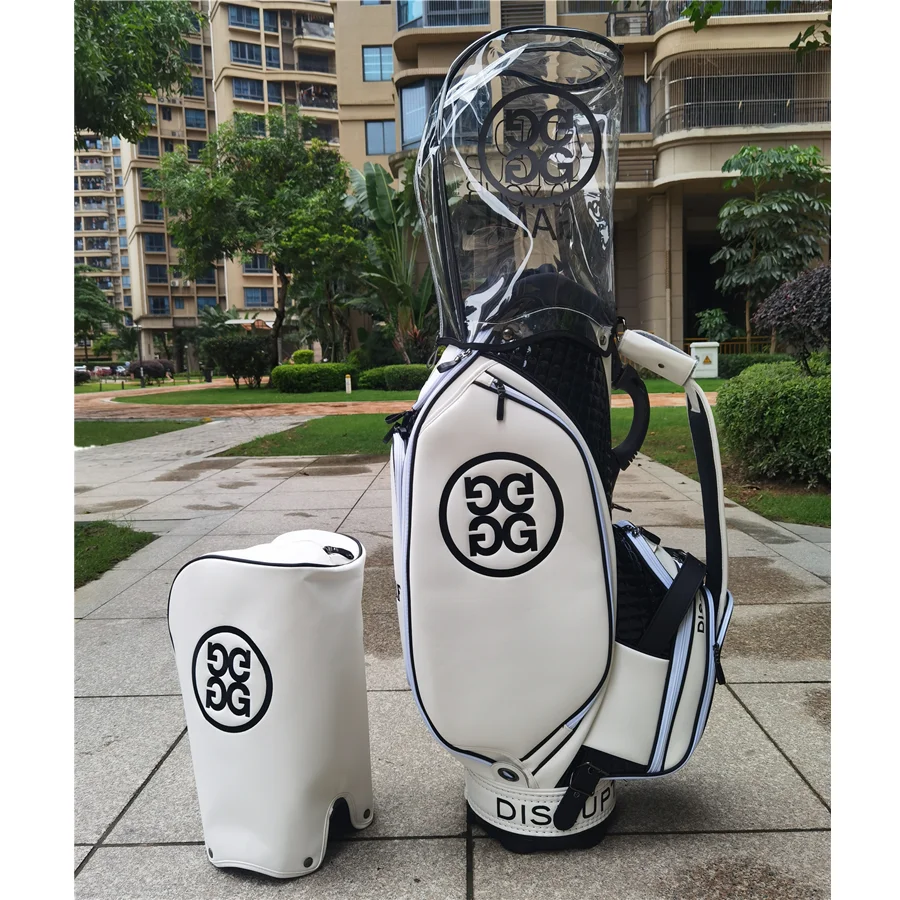 New GOLF bag men and women with the same style of fashion standard golf bag golf bag a bag with two cap sets exquisite PUleather