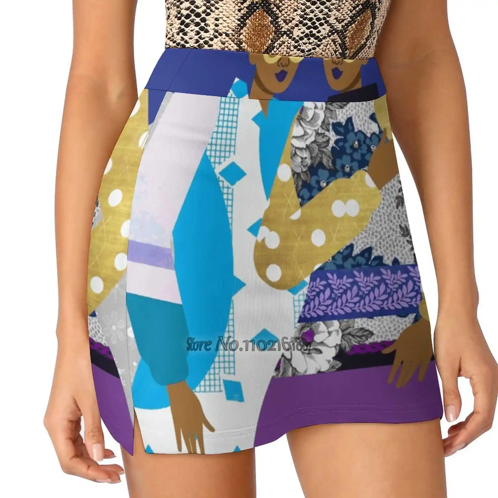 Skirts Workout Sports Mini Skirt African American Natural Hair Black