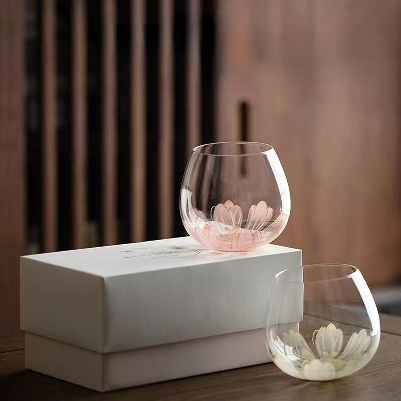 

New Cherry Cup Tumbler Glass Simple Small Fresh Glass Tea Cup for Home and Office Use Lovely Water Cup