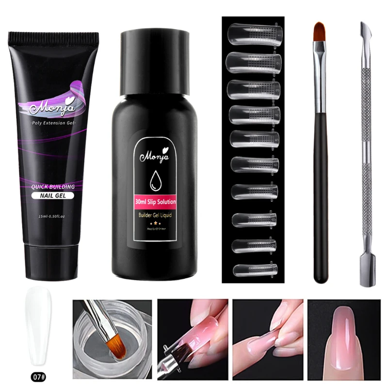

Nail Crystal Extension Glue Set Manicure Set Full Armor Piece Cleaning Water Balance Liquid Manicure Tool Set For Nail Salon