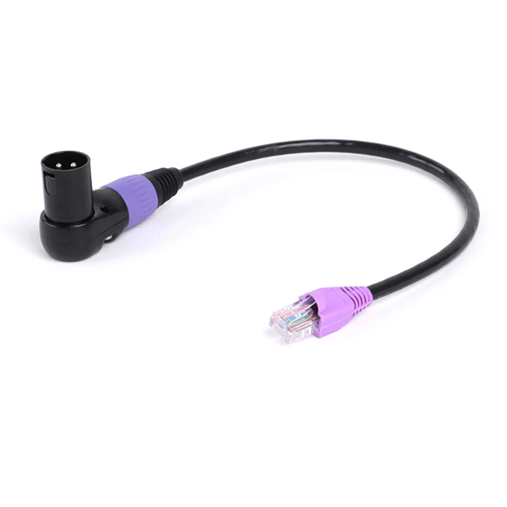 Прямоугольный 3Pin DMX XLR штекеры разъемы к RJ45 Штекерный адаптер CAT5 CAT6 кабель для