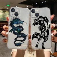 animal sketch lion tiger fashion animal wolves phone case for iphone 11 12 13 pro max x xr xsmax x 6s 8 7 plus 13mini clear case