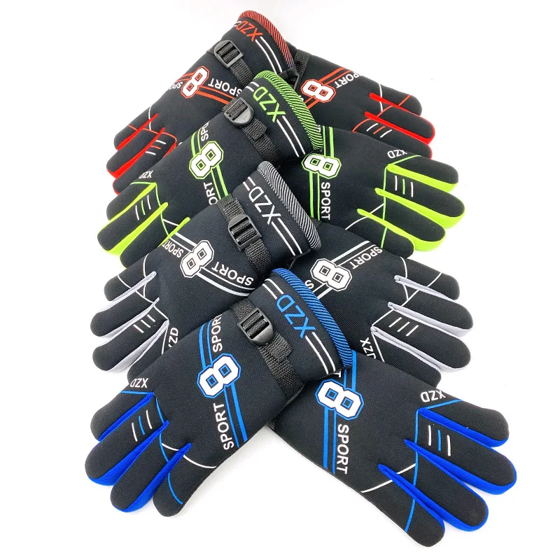 

Fashion Waterproof Ski Gloves Cycling Bike Gloves Riding Windproof Outdoor Motorcycle Winter Warm Bicycle Gloves Men Women