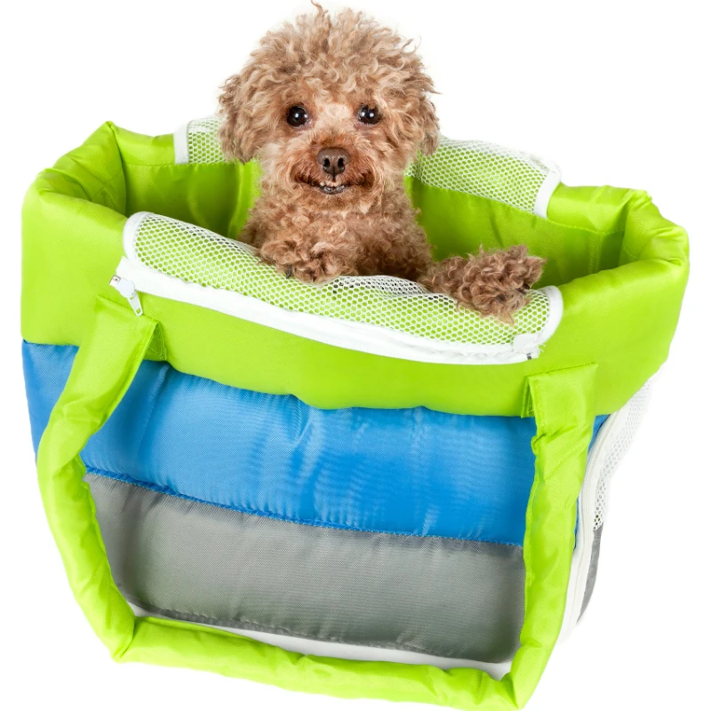 

® 'Bubble-Poly' Tri-Colored Winter Insulated Fashion Designer Pet Dog Carrier