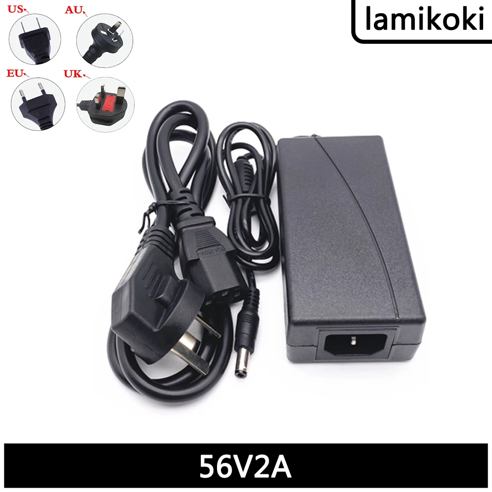 

56V 2A Switching Power Adapter 2000ma 56V POE Switch Monitoring Video Recorder Power Supply Foot Security